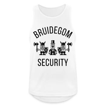 Groom Security Vikings (Enterrement de vie de jeune fille 1C) - Débardeur respirant Homme - blanc - Devant - Nick (188cm)