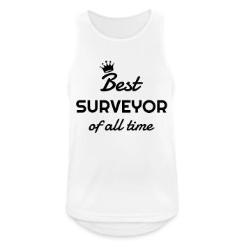 Vermesser / Vermesserin / Topographie / Tiefbau - Männer Tank Top atmungsaktiv - Weiß - Vorne - Nick (188cm)