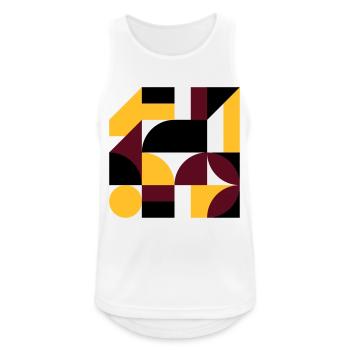Colorful abstract geometric bauhaus background - Männer Tank Top atmungsaktiv - Weiß - Vorne - Nick (188cm)
