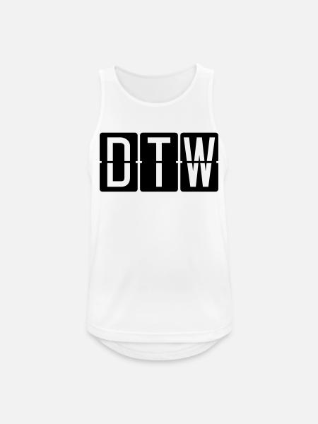 Detroit - Männer Tank Top atmungsaktiv - Weiß