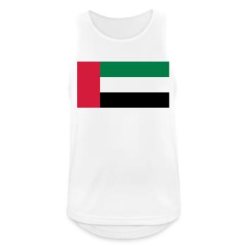 United Arab Emirates Flag (Émirats Arabes Unis) - Débardeur respirant Homme - blanc - Devant - Nick (188cm)