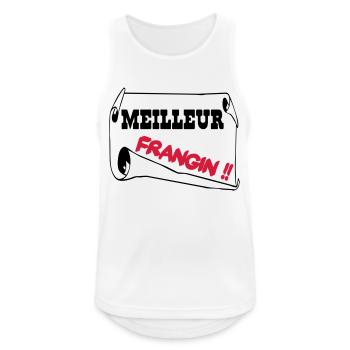 Bester Bruder - Männer Tank Top atmungsaktiv - Weiß - Vorne - Nick (188cm)