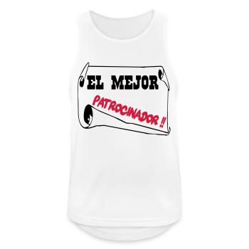 El mejor patrocinador - Débardeur respirant Homme - blanc - Devant - Nick (188cm)
