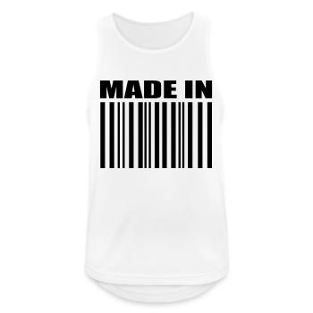 Barcode - Männer Tank Top atmungsaktiv - Weiß - Vorne - Nick (188cm)