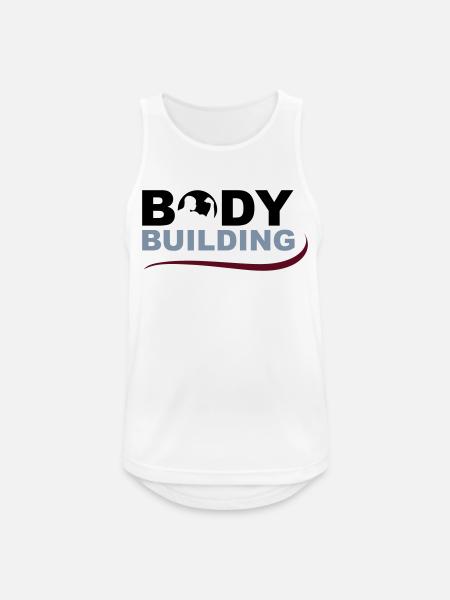 Bodybuilding - Männer Tank Top atmungsaktiv - Weiß