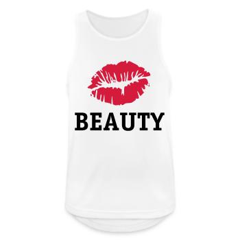 Beauty Kiss - Männer Tank Top atmungsaktiv - Weiß - Vorne - Nick (188cm)