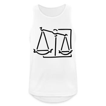 Sternzeichen waage - Männer Tank Top atmungsaktiv - Weiß - Vorne - Nick (188cm)