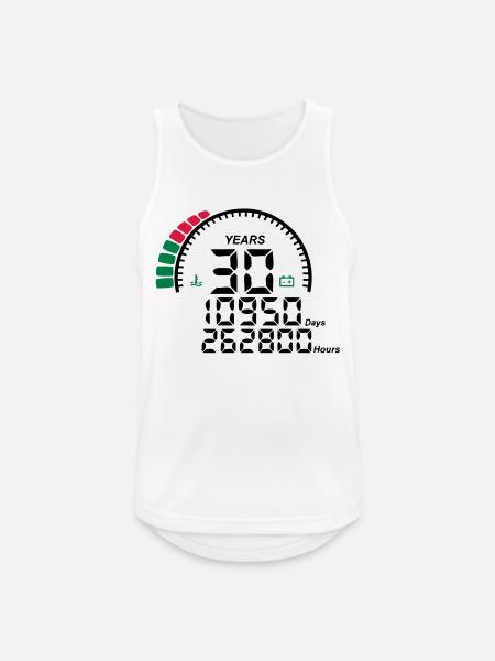 years 30 years anniversary meter - Men's Breathable Tank Top - white