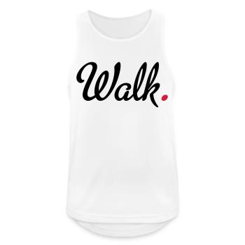 Nordic Walking - Männer Tank Top atmungsaktiv - Weiß - Vorne - Nick (188cm)