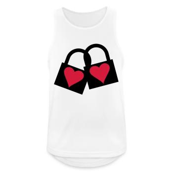 Love Lock - Men's Breathable Tank Top - white - Front - Nick (188cm)