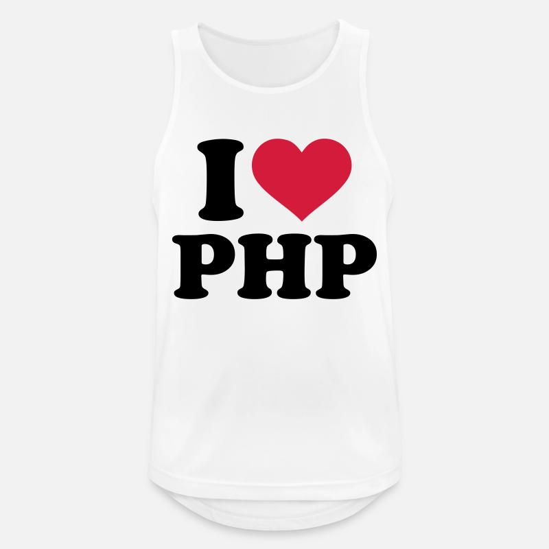 PHP - Männer Tank Top atmungsaktiv - Weiß