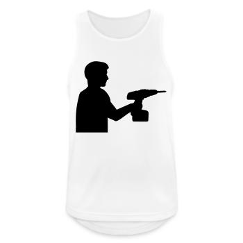 Craftsman - Men's Breathable Tank Top - white - Front - Nick (188cm)
