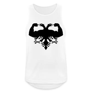 Kosovo shqiptar - Männer Tank Top atmungsaktiv - Weiß - Vorne - Nick (188cm)