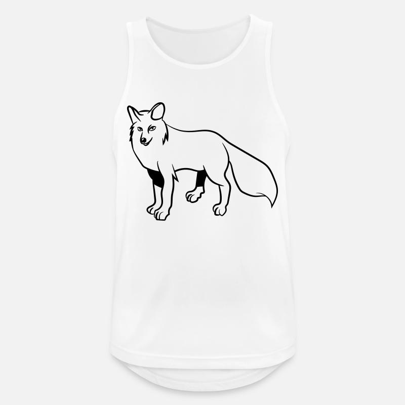 Fuchs - Männer Tank Top atmungsaktiv - Weiß