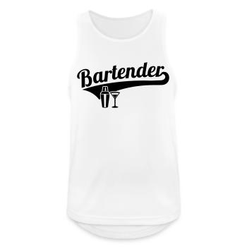 Barkeeper - Männer Tank Top atmungsaktiv - Weiß - Vorne - Nick (188cm)