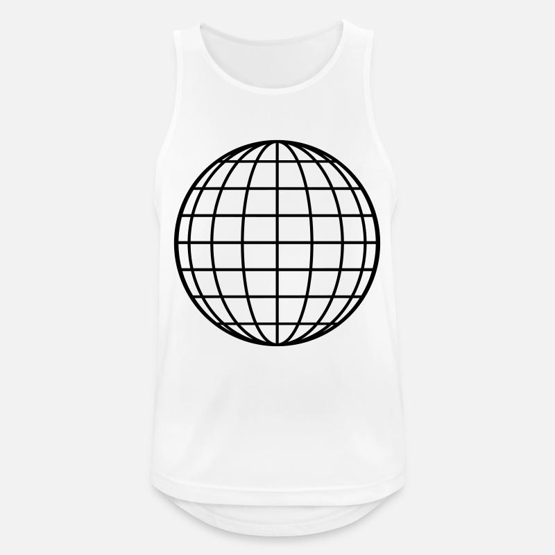 Sphere Globe Circle Round Geometric Shape - Men's Breathable Tank Top - white