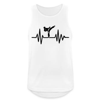 Karate - Männer Tank Top atmungsaktiv - Weiß - Vorne - Nick (188cm)