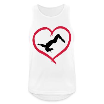 Gymnast, Gymnastics Heart & Backflip - Débardeur respirant Homme - blanc - Devant - Nick (188cm)