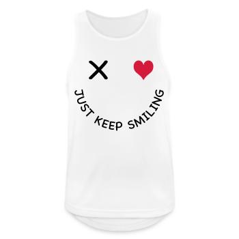 smile - Men's Breathable Tank Top - white - Front - Nick (188cm)