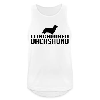 LONGHAIRED DACHSHUND Dogs Wilsigns - Men's Breathable Tank Top - white - Front - Nick (188cm)