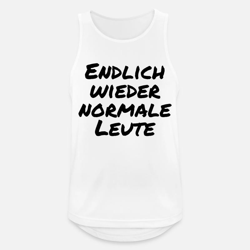 Endlich wieder normale Leute - Männer Tank Top atmungsaktiv - Weiß