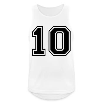 Numero 10 Équipe Foot baseball basket université - Débardeur respirant Homme - blanc - Devant - Nick (188cm)