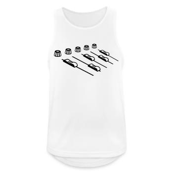 Tonregler Disco Mischpult - Männer Tank Top atmungsaktiv - Weiß - Vorne - Nick (188cm)