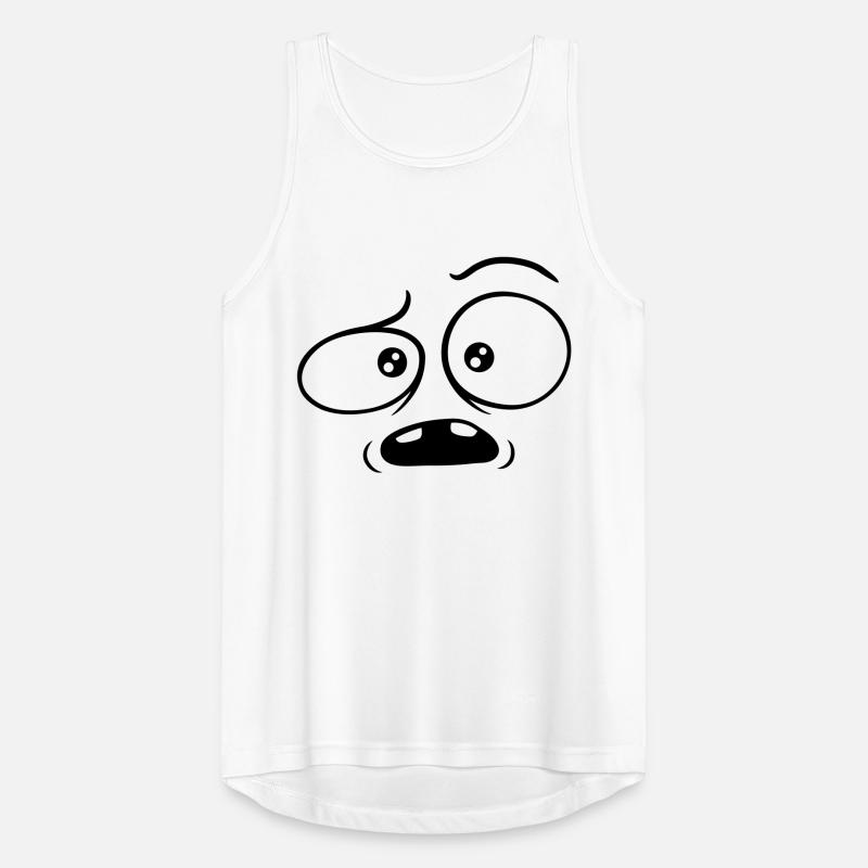 Confused skeptical comic face Men's Breathable Tank Top