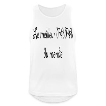 Der beste Vater der Welt - Männer Tank Top atmungsaktiv - Weiß - Vorne - Nick (188cm)
