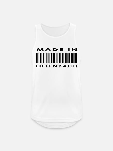 Offenbach - Männer Tank Top atmungsaktiv - Weiß