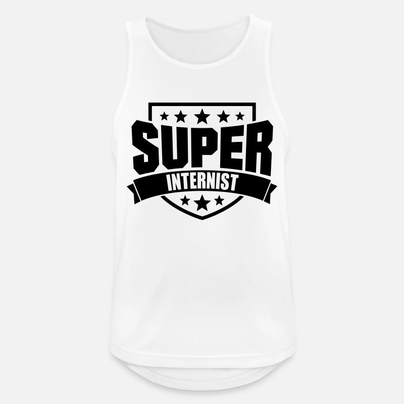 Super Internist - Männer Tank Top atmungsaktiv - Weiß
