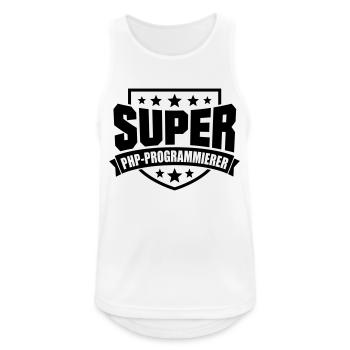 Super PHP-Programmierer - Männer Tank Top atmungsaktiv - Weiß - Vorne - Nick (188cm)