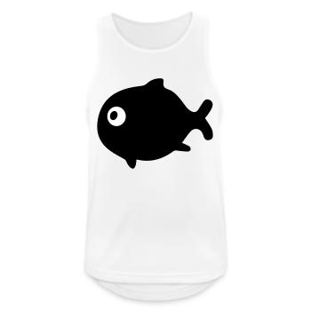 poisson - Débardeur respirant Homme - blanc - Devant - Nick (188cm)