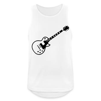 Les Paul Guitar - Men's Breathable Tank Top - white - Front - Nick (188cm)