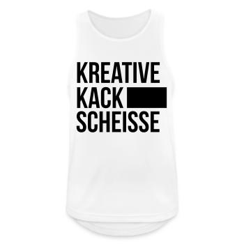 CREATIVE KACK MERDE - Débardeur respirant Homme - blanc - Devant - Nick (188cm)
