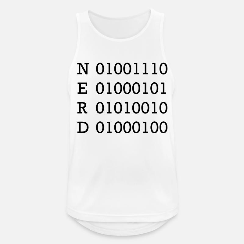 binary nerd - Männer Tank Top atmungsaktiv - Weiß
