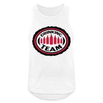 Drinking Team - Men's Breathable Tank Top - white - Front - Nick (188cm)