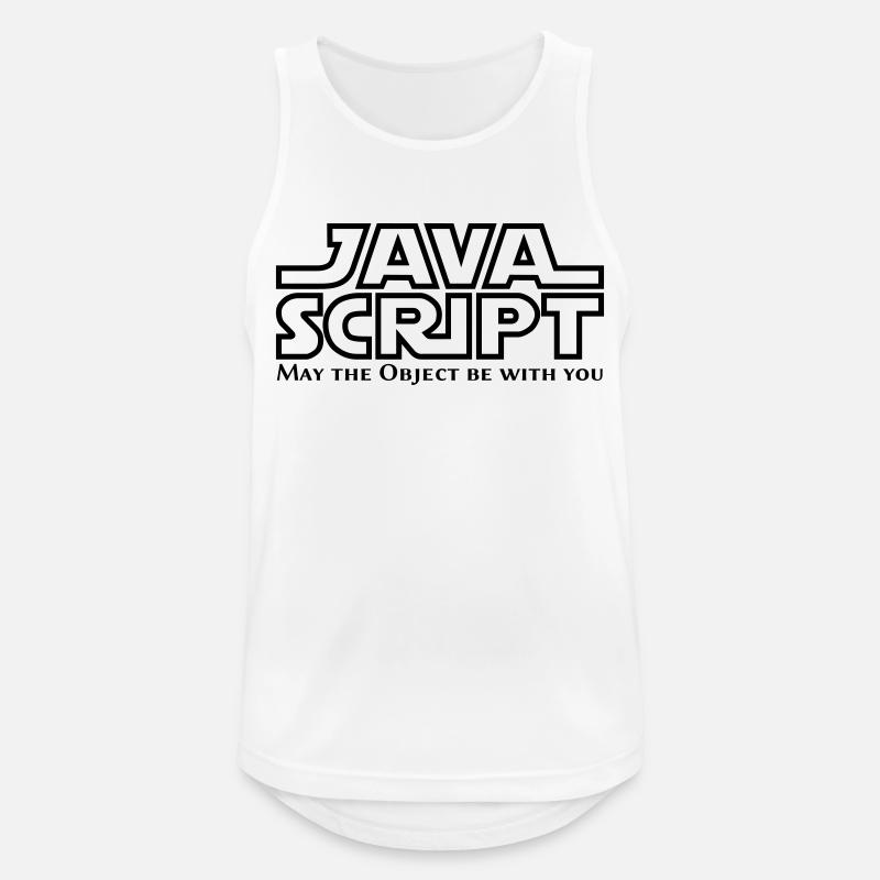 JavaScript - May the Objet be with you - Männer Tank Top atmungsaktiv - Weiß