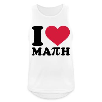 Mathe - Männer Tank Top atmungsaktiv - Weiß - Vorne - Nick (188cm)