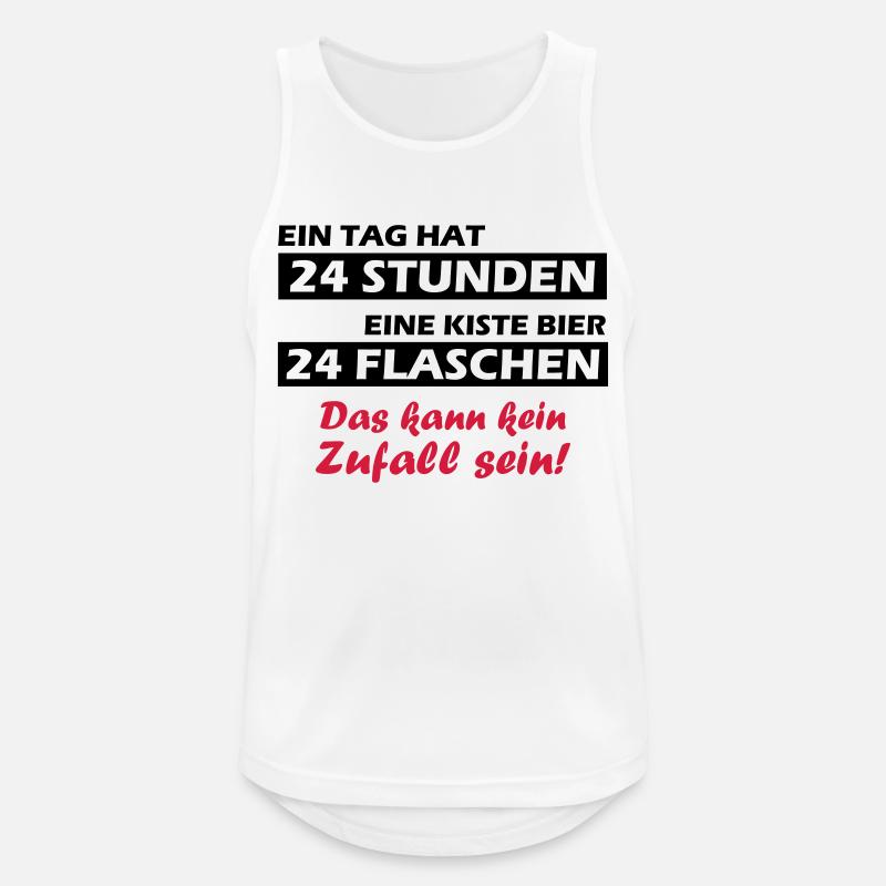 24 Flaschen bier - Männer Tank Top atmungsaktiv - Weiß