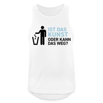 Ist das Kunst oder kann das weg? Museum Maler Müll - Männer Tank Top atmungsaktiv - Weiß - Vorne - Nick (188cm)