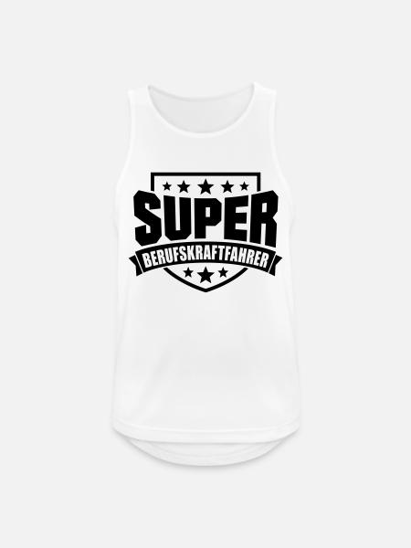Super Berufskraftfahrer - Männer Tank Top atmungsaktiv - Weiß