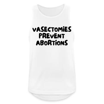 VASECTOMIES PREVENT ABORTIONS - Men's Breathable Tank Top - white - Front - Nick (188cm)