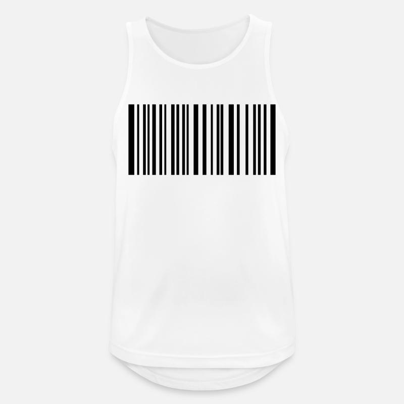 Bar code - Men's Breathable Tank Top - white