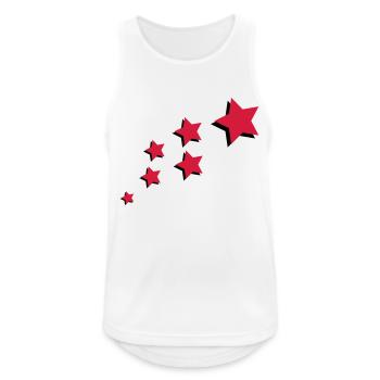 sterne - Männer Tank Top atmungsaktiv - Weiß - Vorne - Nick (188cm)