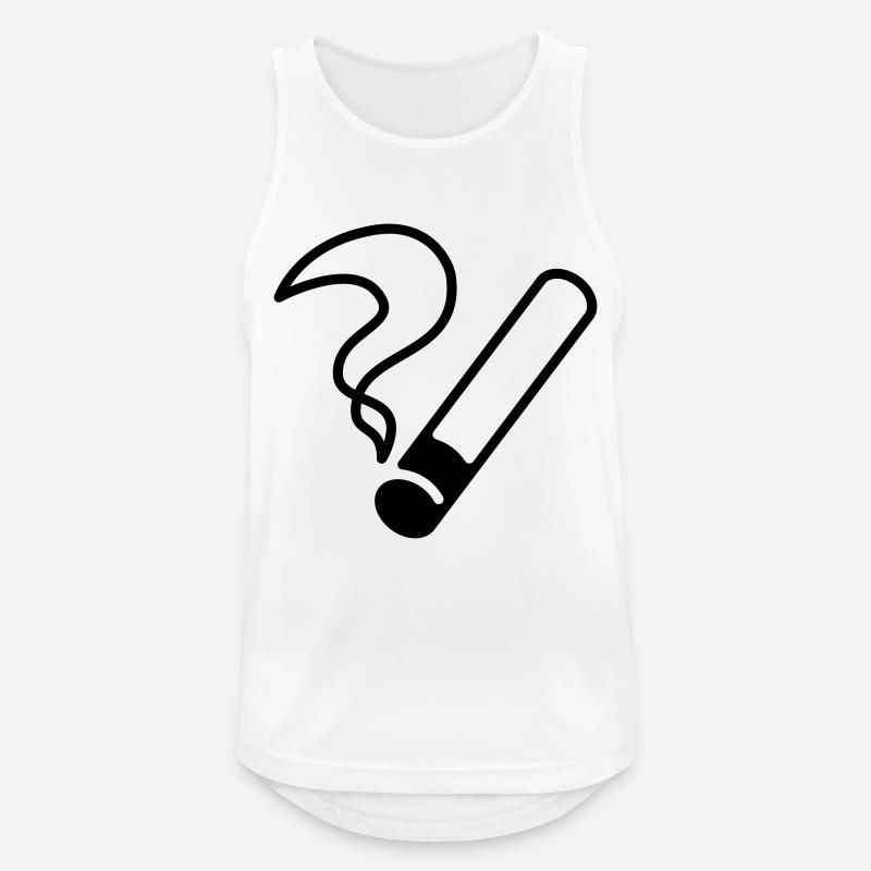 Zigarette / Cigarette / Sèche / Cigarrillo / - Men's Breathable Tank Top - white