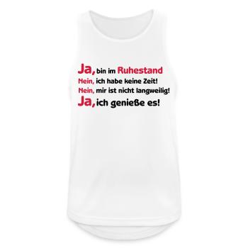 T-shirt "Oui, je suis à la retraite", pension, - Débardeur respirant Homme - blanc - Devant - Nick (188cm)