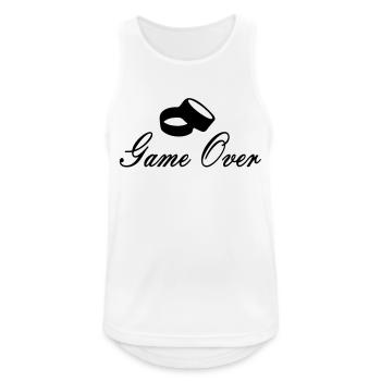 game over - Männer Tank Top atmungsaktiv - Weiß - Vorne - Nick (188cm)