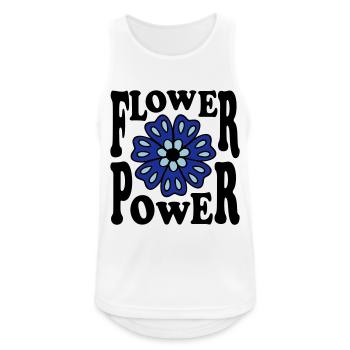 Flower power fleurir Woodstock Fleur Hippie 70 S - Débardeur respirant Homme - blanc - Devant - Nick (188cm)
