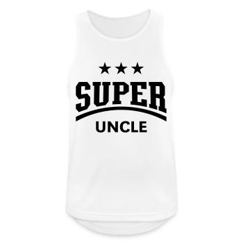 Super Uncle - Männer Tank Top atmungsaktiv - Weiß - Vorne - Nick (188cm)